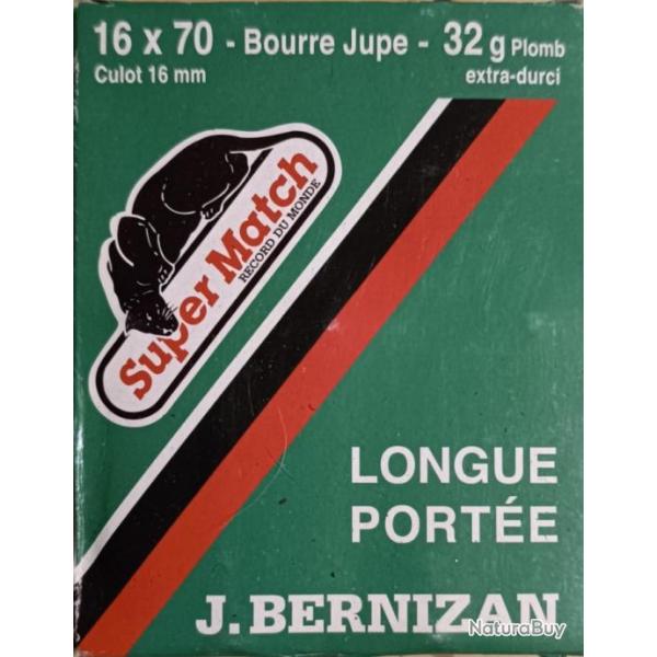 Cartouche calibre 16 super match longue port plomb n7 32gr