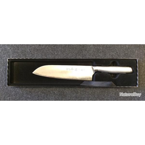 *** Couteau de cuisine Japonais Yaxell SAYAKA Santoku - Lame 180 mm - manche acier ***