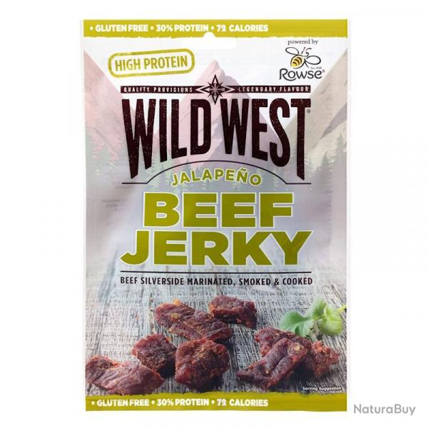 Viande sche de boeuf Wild West Jalapeno Beef Jerky 25g