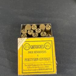 Boîte de cartouches d'origine pour revolver à percussion centrale 9mm