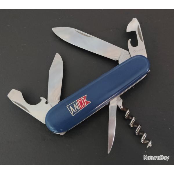 Victorinox Couteau Suisse Tourist Victoria 1961-1971 Blue ANKO insert mtallique Collector