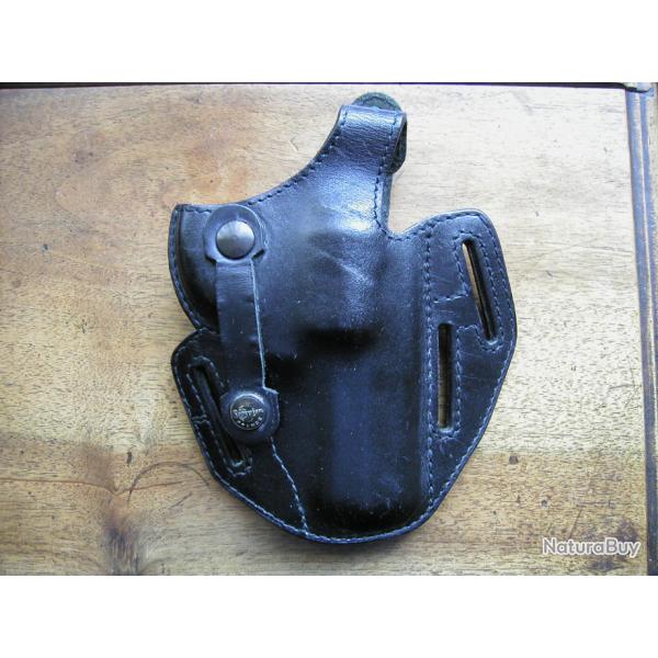 Etui Police / holster Scorpion cuir. Manhurin F1 . 3"