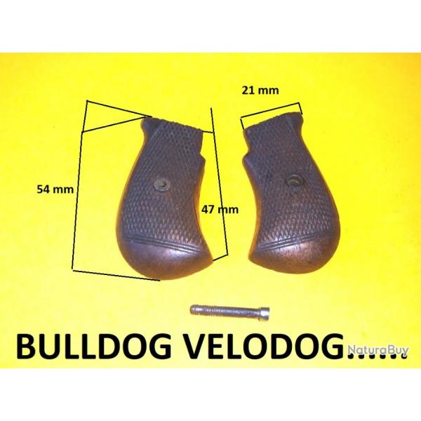 plaquettes BULLDOG VELODOG LEFAUCHEUX CYCLISTE pistolet revolver - VENDU PAR JEPERCUTE (GE92)