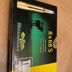 boite de balles calibre 8x68S TIG Brenneke   12,8g / 198 grs