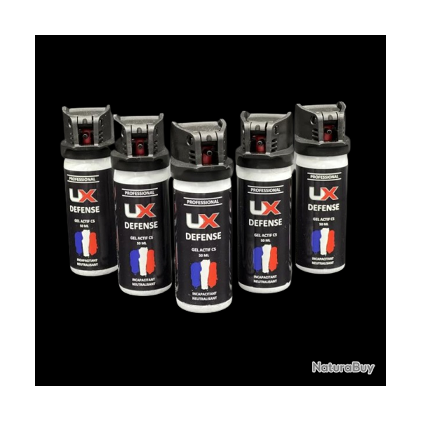 Umarex 5X Bombe gel CS UX 50ml avec avec clapet de scurit