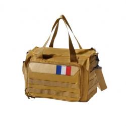 Sac de tireur sportif Beige/TAN + patch drapeau France