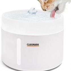 Fontaine a Eau Chat 2L Distributeur Eau Chat Couches de filtrage BLANC