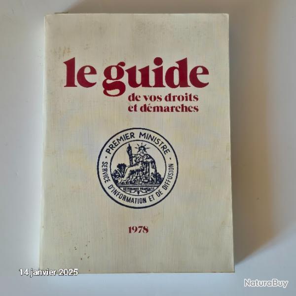 Guide des vos droits et dmarches, 1978, premier ministre, service d'information et de diffusion