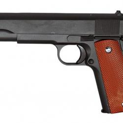 Réplique pistolet 1911 Noir à ressort Galaxy G13 full metal 0,5J