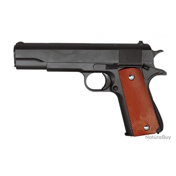 Rplique pistolet 1911 Noir  ressort Galaxy G13 full metal 0,5J