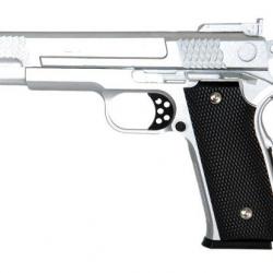 Réplique pistolet à ressort Galaxy G20 Silver full metal 0,5J