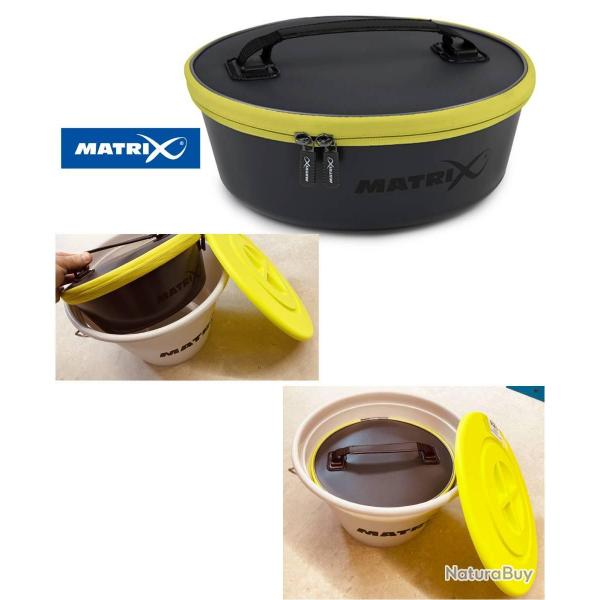 Bassine / Sac  appats Matrix moulded EVA bowl with LID