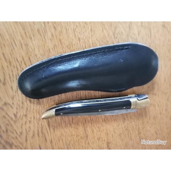 Couteaux Laguiole Calmels + Etui cuir