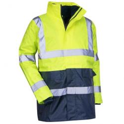 Parka 4 en 1 haute visibilité LMA 5002 Prevention taille 8 jaune fluo/marine 100% polyester