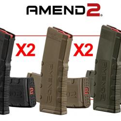 Pack 6 chargeurs AMEND2 30 coups 3 couleurs PACK 6 CHARGEURS AMEND2 NOIR + TAN + OD GREEN