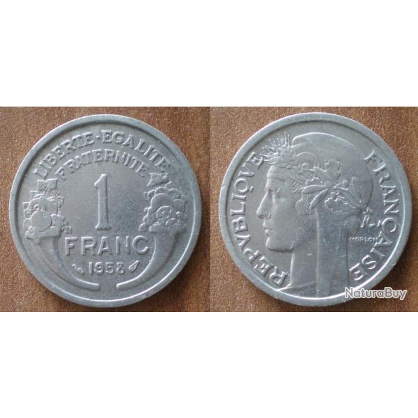 France 1 Franc 1958 Morlon Piece Aluminium De Francs