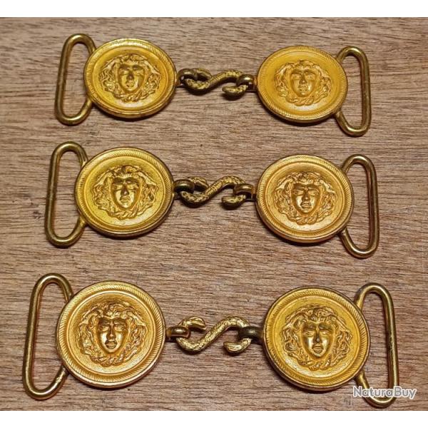 Lot de 3 boucles de ceinturon de grande tenue d'officiers gnraux - gendarmerie