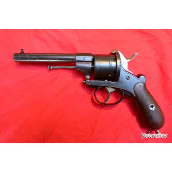 gros revolver a broche calibre 11/12 mm a pontet tat exceptionnel vritable Eugne Lefaucheux 1867