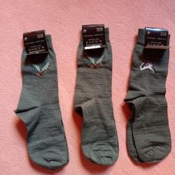 LOT DE 3 PAIRES CHAUSSETTES VERTES AVEC DECOR CHASSE POINTURE 39/40