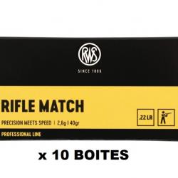 500 Balles Calibre 22LR RWS RIFLE MATCH