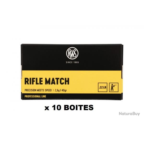 500 Balles Calibre 22LR RWS RIFLE MATCH