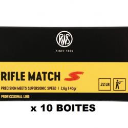 500 Balles Calibre 22LR RWS RIFLE MATCH S