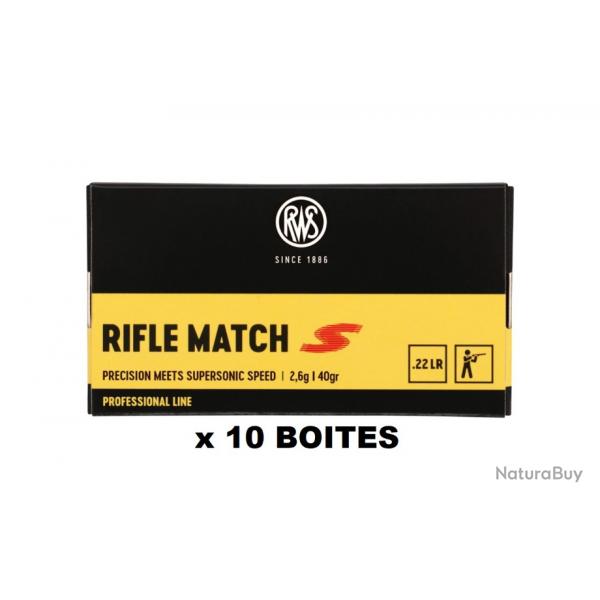 500 Balles Calibre 22LR RWS RIFLE MATCH S