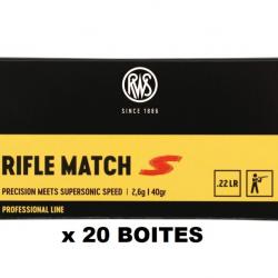 1000 Balles Calibre 22LR RWS RIFLE MATCH S