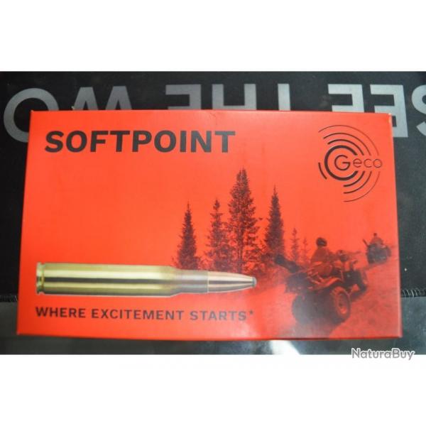 1 BOITE DE 20 BALLES GECO CALIBRE 7X64  SOFT POINT DEMI-BLINDE 10.7 G / 165 GR NEUVE