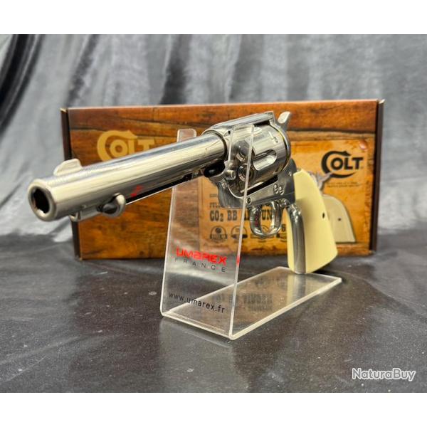 REVOLVER COLT SA ARMY 45 5.5'' CO2 CAL BB/4.5 NICKEL PLATED