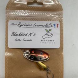 cuillere tournante Pyrénées Leurres Blackbird n3 5,6g argent fario