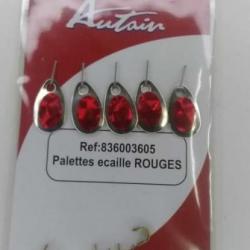 Palettes pour truite rouge avec etriers