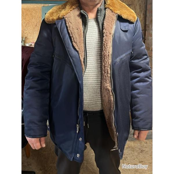 Veste blouson d'hiver mythique d'aviateur sovietique URSS CCCP 1970-1980 taille L-XL