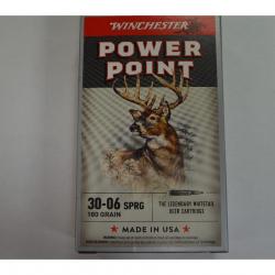 1 BOITE DE 20 MUNITIONS WINCHESTER 30-06 POWER-POINT 180 GR/11.7G NEUVE