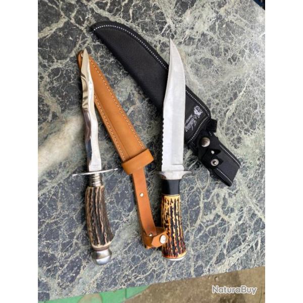 Lot de 2 couteaux de Chasse