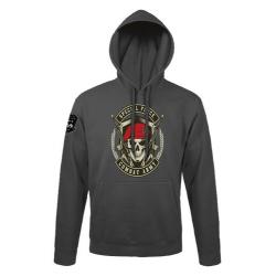 Sweat à capuche Combat Army Coloris Gris Anthracite Army Design