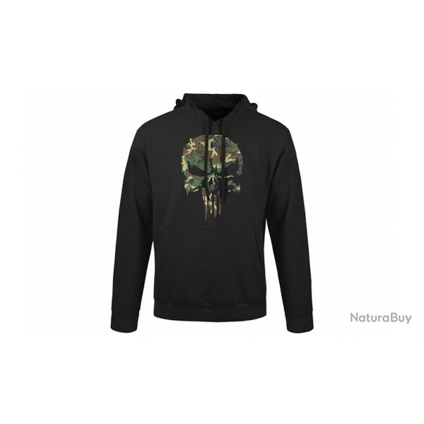 Sweat  capuche Army Design Punisher camo woodland