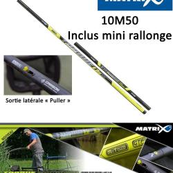 Canne Coup / Carpodrôme Matrix Torque Euro Carp Pole 10m50 + Mini rallonge Canne livrée montage élas
