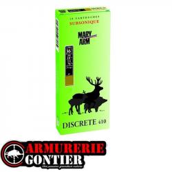 Cartouches MARY ARM 410 magnum Subsonique Calibre 36 76 20grs bourre réversible