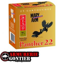 Cartouches MARY ARM PANTHER 22 calibre 28/70 N°7.5 22g bior