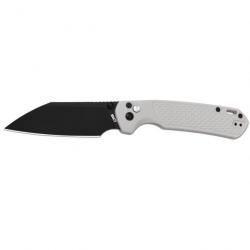 Couteau CJRB Large Pyrite Light Gray Lame Wharncliffe Acier AR-RPM9 Manche FRN IKBS Clip J1945LBGY