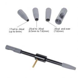 Brosse de Nettoyage et Entretien Arme Carabine Fusil Baguette Outil de Chasse 17cal à 30cal