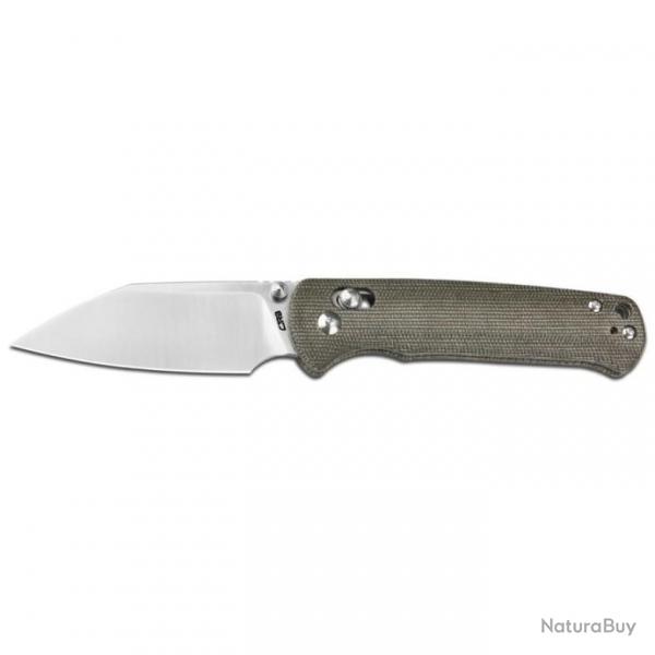 Couteau CJRB Hectare-Alt OD Green Lame Acier AR-SFII Manche Micarta Crossbar Lock Clip J1935AKODG