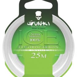 GUNKI FIL DE PÊCHE FLUOCARBONE ICE 25M GUNKI 0,17mm 25m