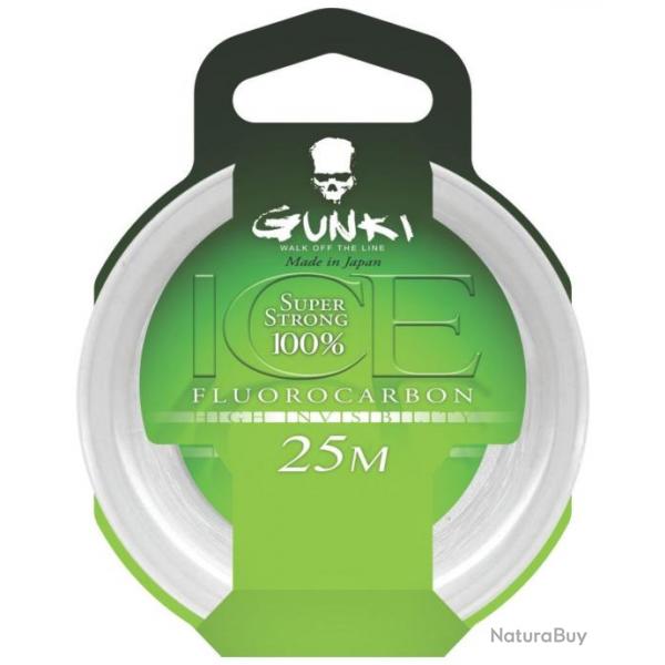 GUNKI FIL DE PCHE FLUOCARBONE ICE 25M GUNKI 0,17mm 25m