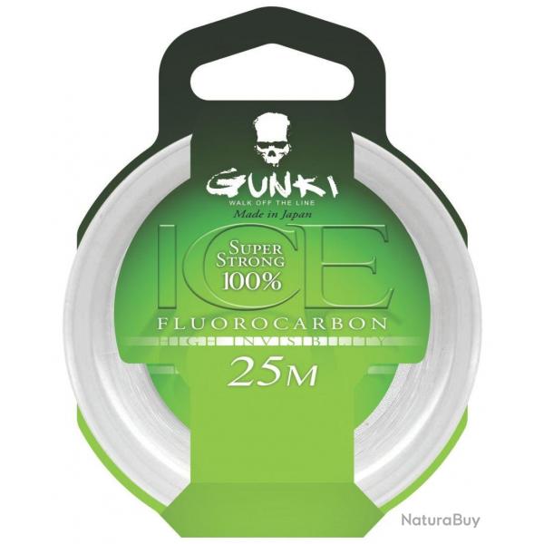 GUNKI FIL DE PÊCHE FLUOCARBONE ICE 25M GUNKI 0,24mm 25m