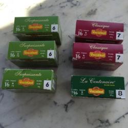 Lot de 49 cartouches VOUZELAUD calibre 16.