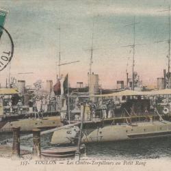 CPA - Marine Française -TOULON-Les Contre-Torpilleurs au Petit Rang N°651