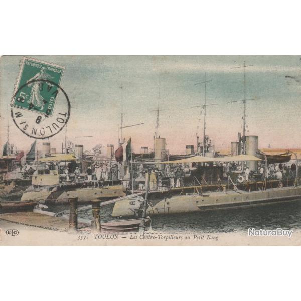 CPA - Marine Franaise -TOULON-Les Contre-Torpilleurs au Petit Rang N651