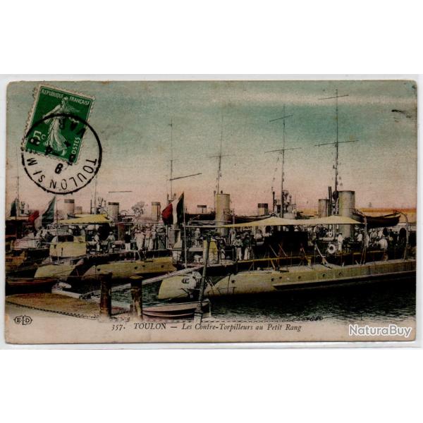 CPA - Marine Franaise -TOULON-Les Contre-Torpilleurs au Petit Rang N1158